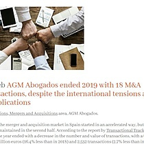 AGM Abogados ended 2019 with 18 M&A transactions, despite the international tensions and complications